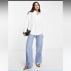 French Connection Relaxed Long Sleeve Cotton Top